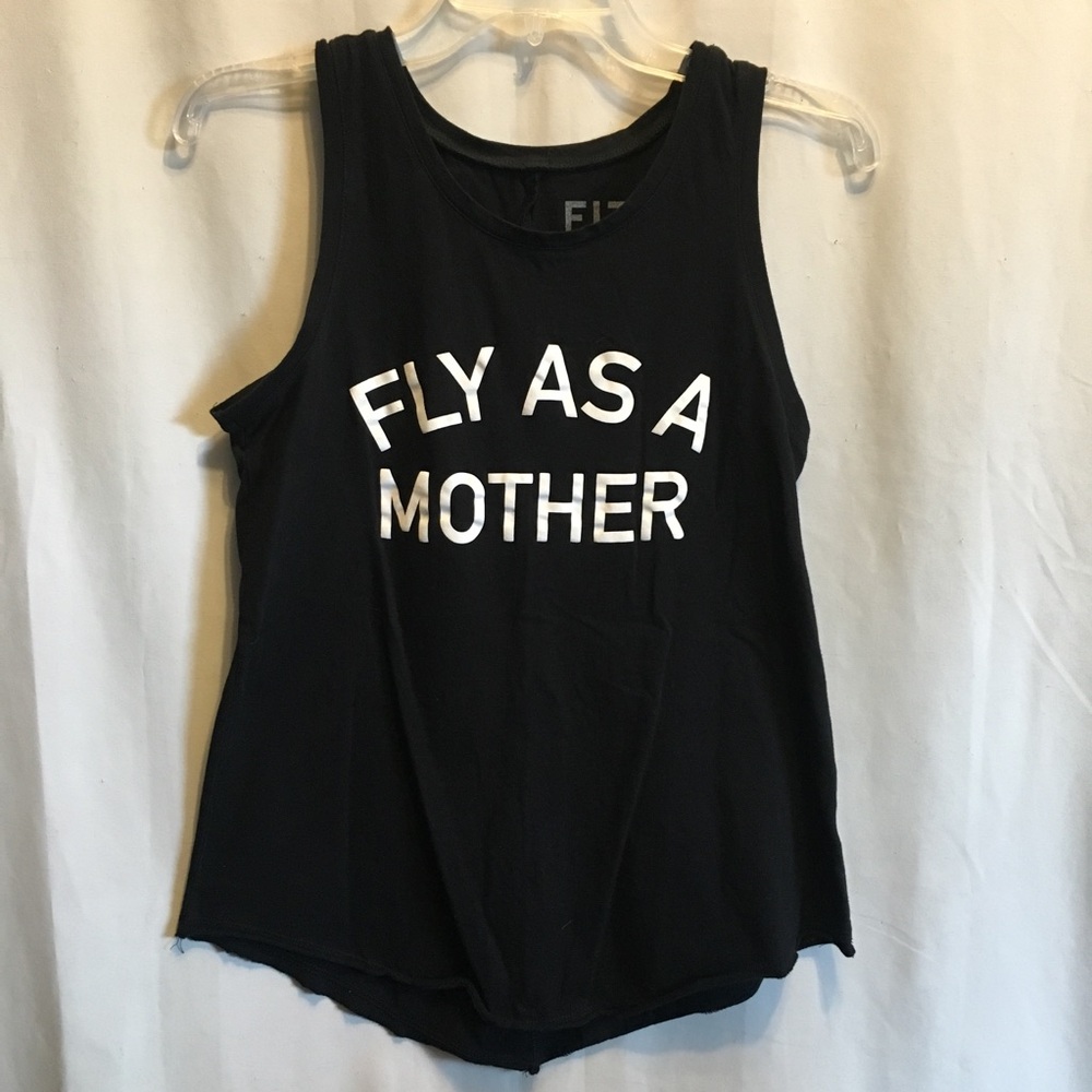 “Fly As A Mother” Black Tank Top 100% Cotton Size Medium